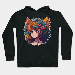 Floral Crown Girl Hoodie